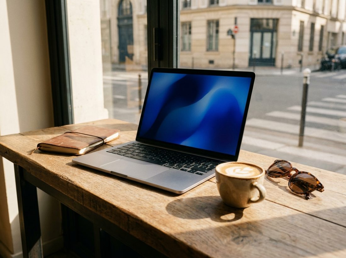 Watch French TV abroad on a laptop from a cafe overseas